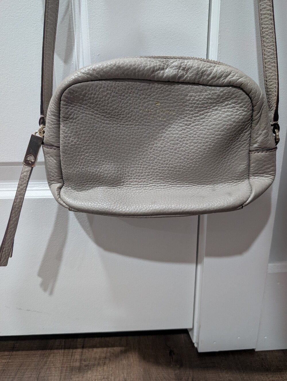 Kate Spade Gray Leather Crossbody